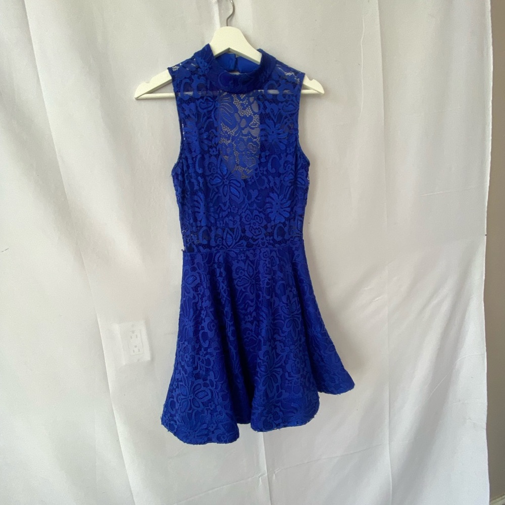 Formal Blue Lace Dress